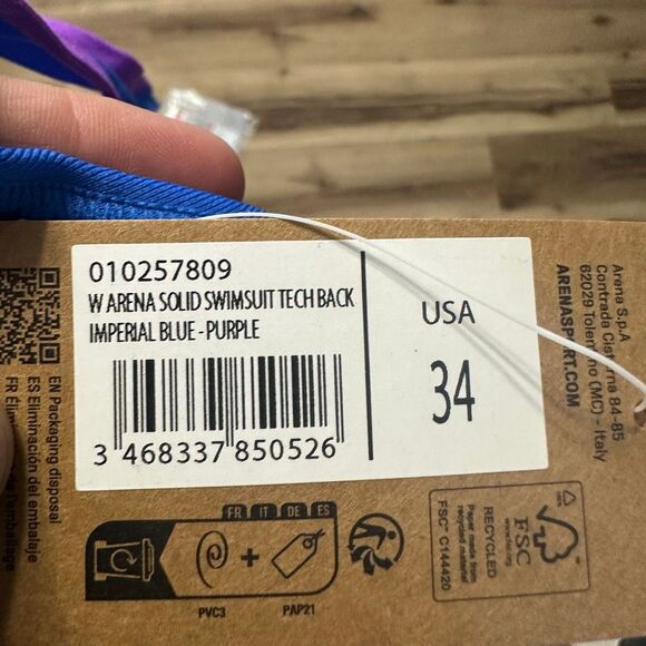 Arena Performance Hyperflow Solid Tech Back Swimsuit - Picture 7 of 7